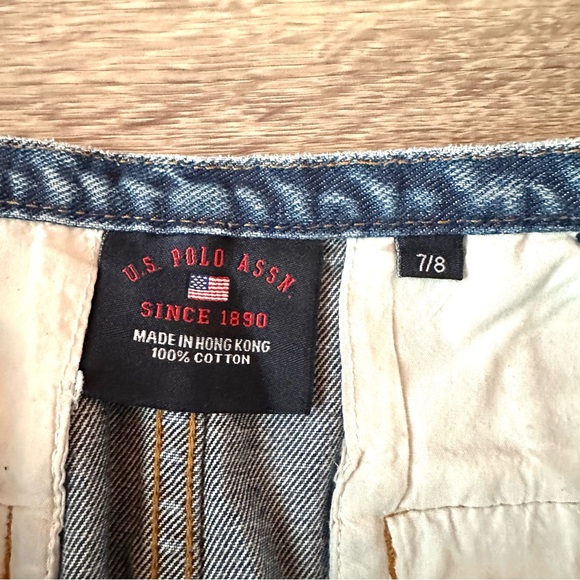 Vintage US POLO ASSN Jean Long Maxi Skirt Womens 7/8 Y2K 90’s Denim Front Slit - Picture 9 of 11